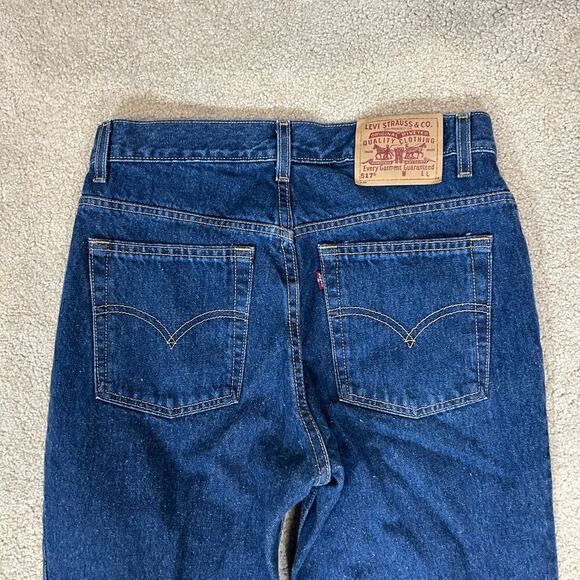 Vintage Levi's Strauss & Co 517 Bootcut high Rise Jeans Dark Wash Blue Size 11 - Picture 5 of 8